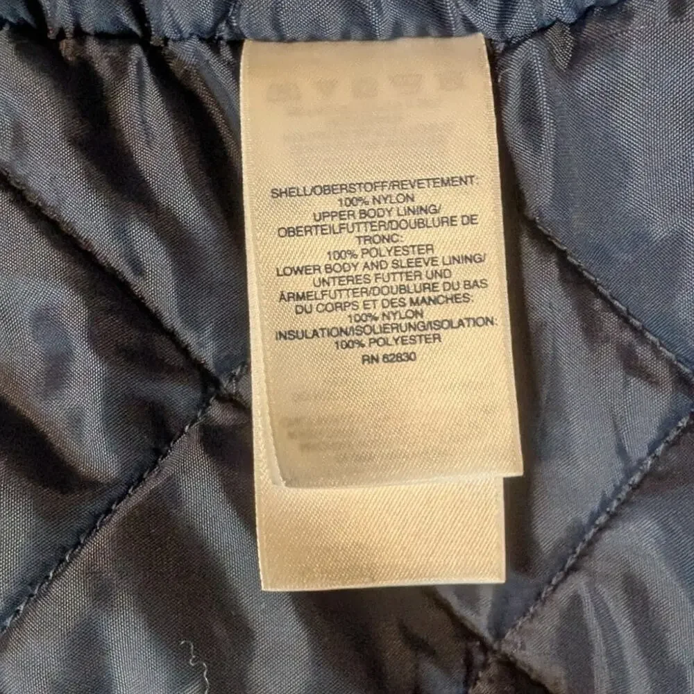 Lands' End Boys L 14-16 Orange Blue Hooded Winter Jacket Squall Parka Coat